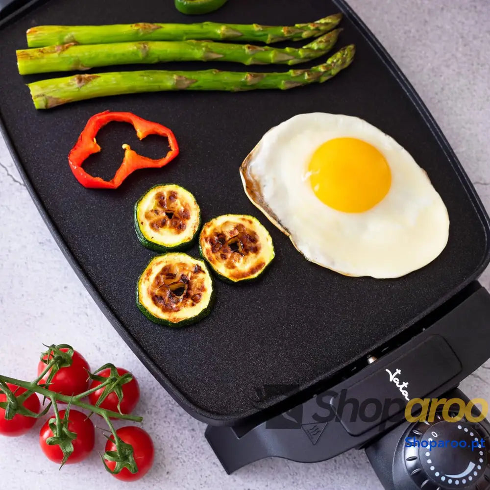 Grelhador anti aderente resistente a arranhões 1000 W medidas 28 x 22 cm fabricado em Espanha fácil de limpar bandeja