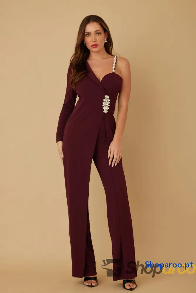 Jewel One Strap Shoulder Jumpsuit
