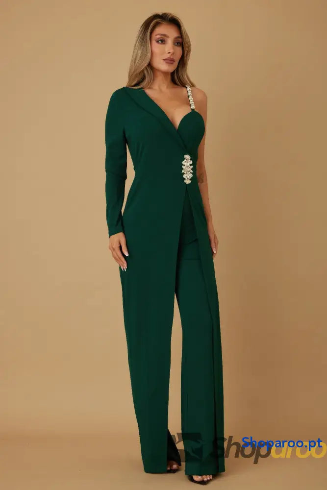 Jewel One Strap Shoulder Jumpsuit