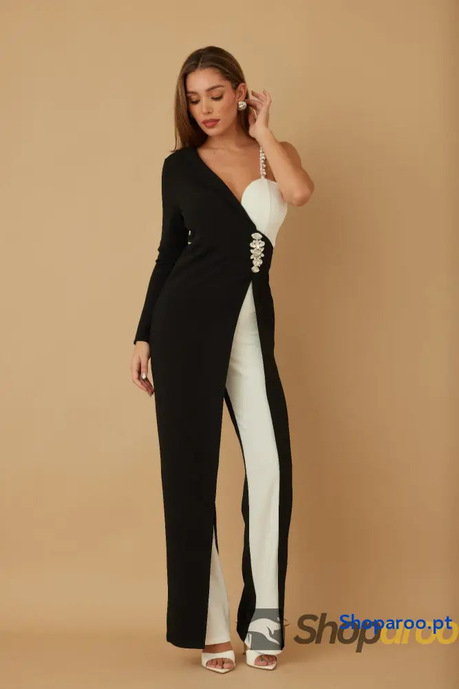 Jewel One Strap Shoulder Jumpsuit