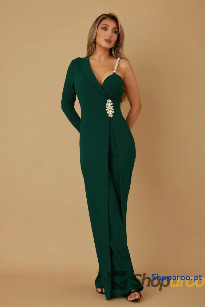 Jewel One Strap Shoulder Jumpsuit