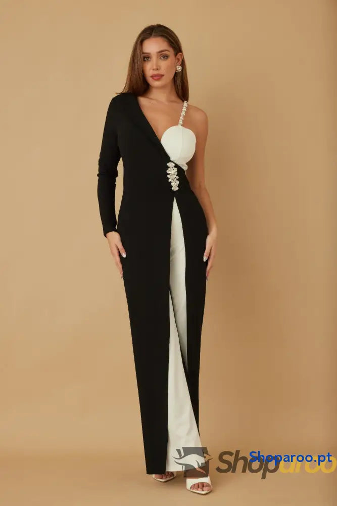 Jewel One Strap Shoulder Jumpsuit