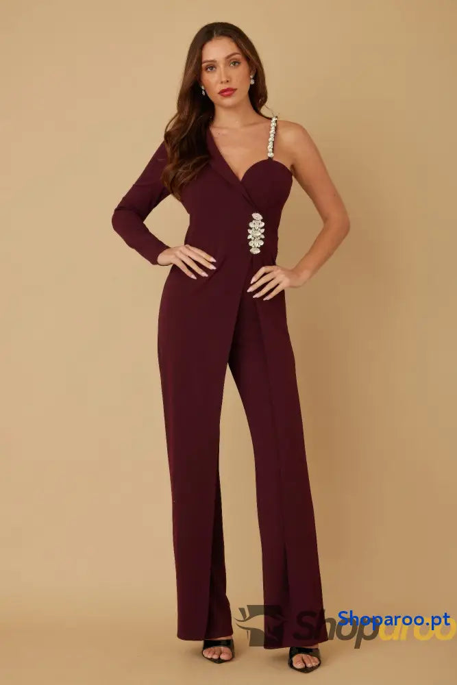 Jewel One Strap Shoulder Jumpsuit