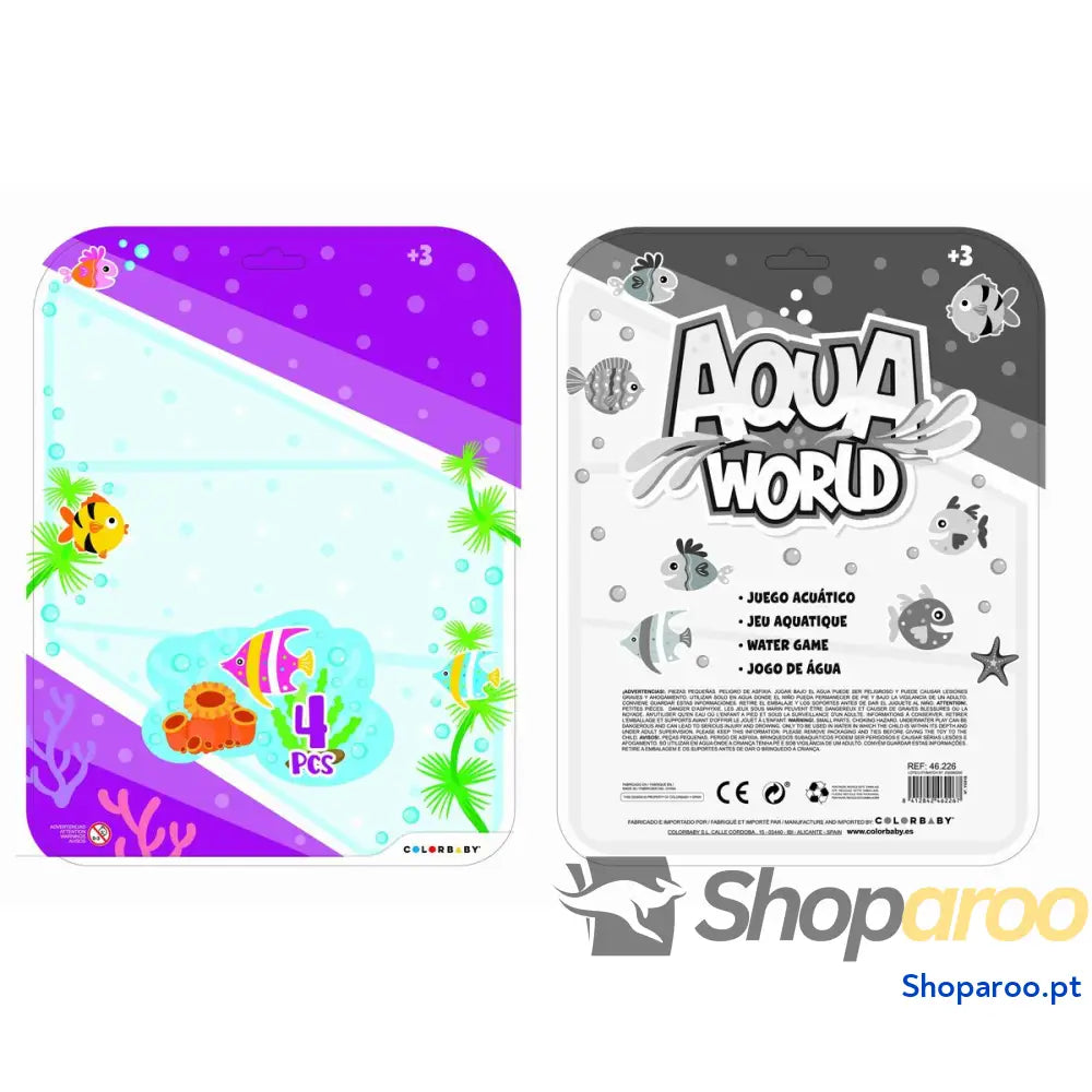 Jogo Aquático Colorbaby AQUA WORLD 16,5 x 19,7 2,5 cm (6 Unidades)