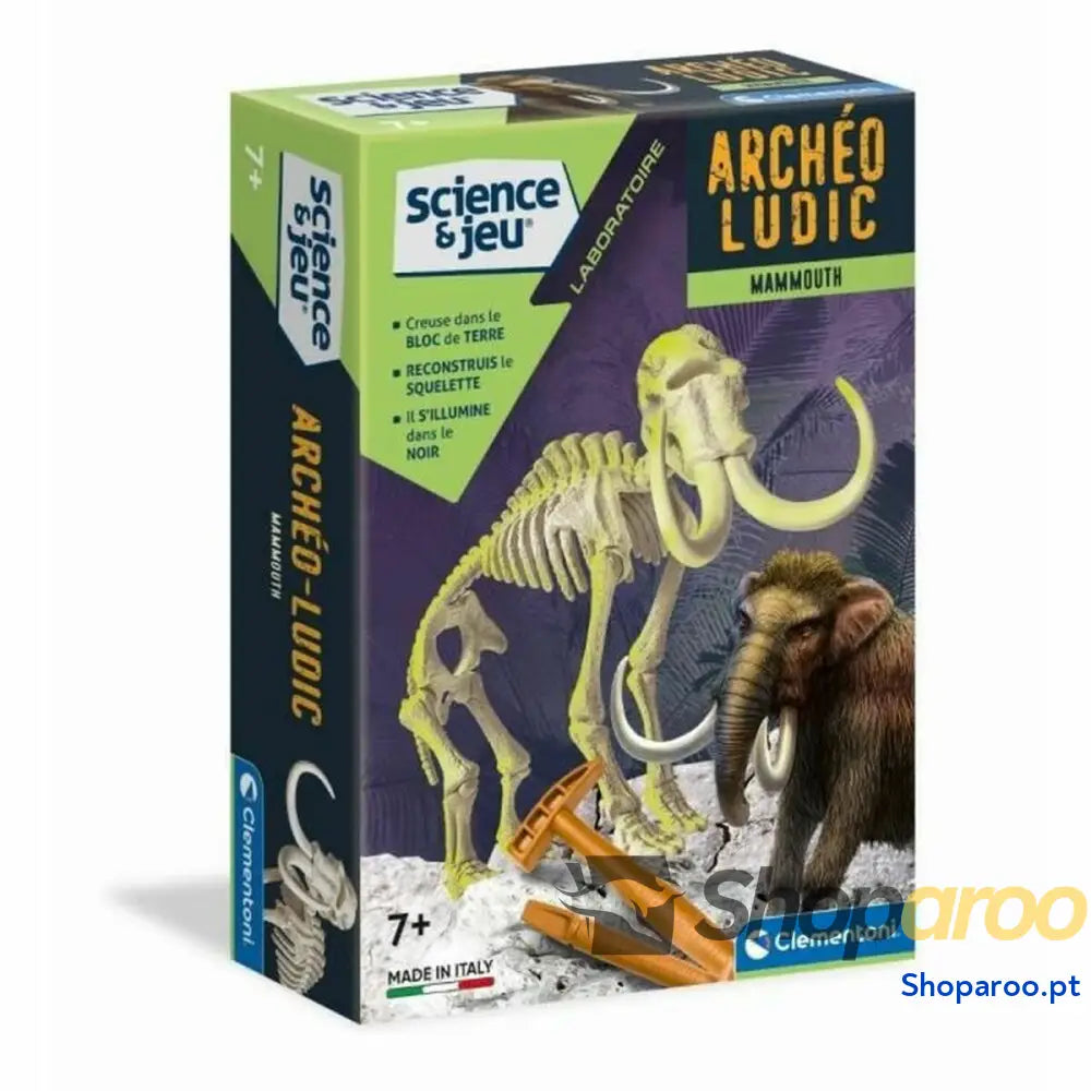 Jogo de Ciência Clementoni Archéo Ludic Mammoth Fluorescente