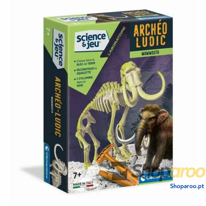 Jogo de Ciência Clementoni Archéo Ludic Mammoth Fluorescente