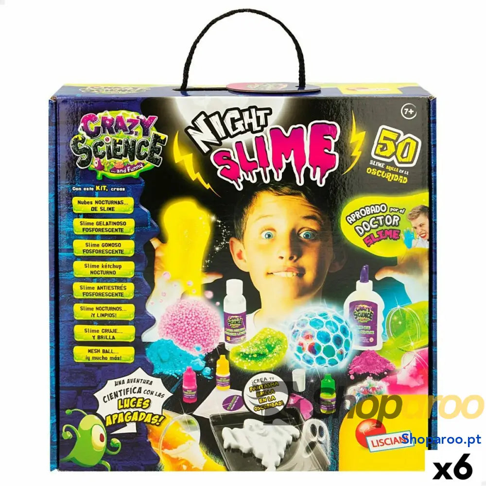 Jogo de Ciência Lisciani Giochi Night Slime ES (6 Unidades)