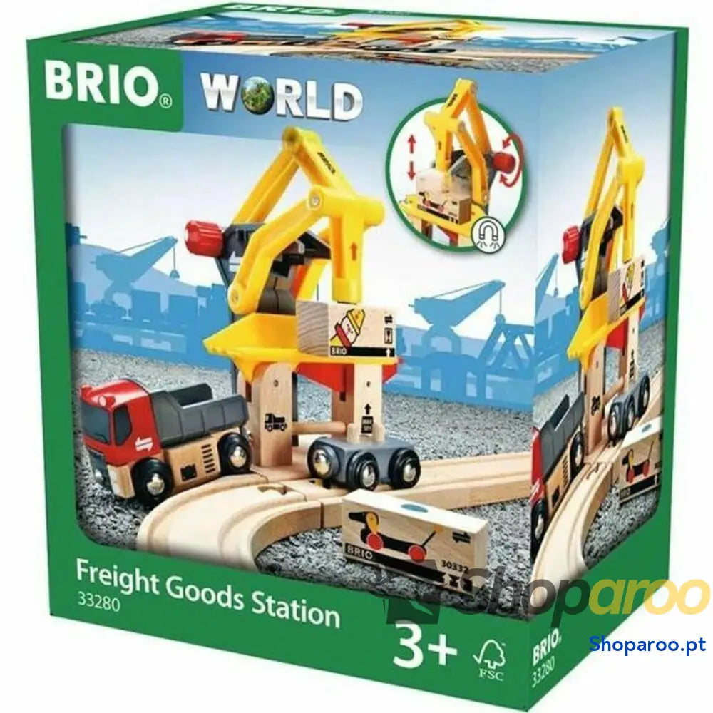 Jogo de Construção Brio Freight Loading Crane Multicolor Multi 6 Peças