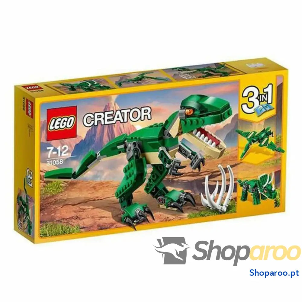 Jogo de Construção Creator Mighty Dinosaurs Lego 31058 Azul Verde Multicolor