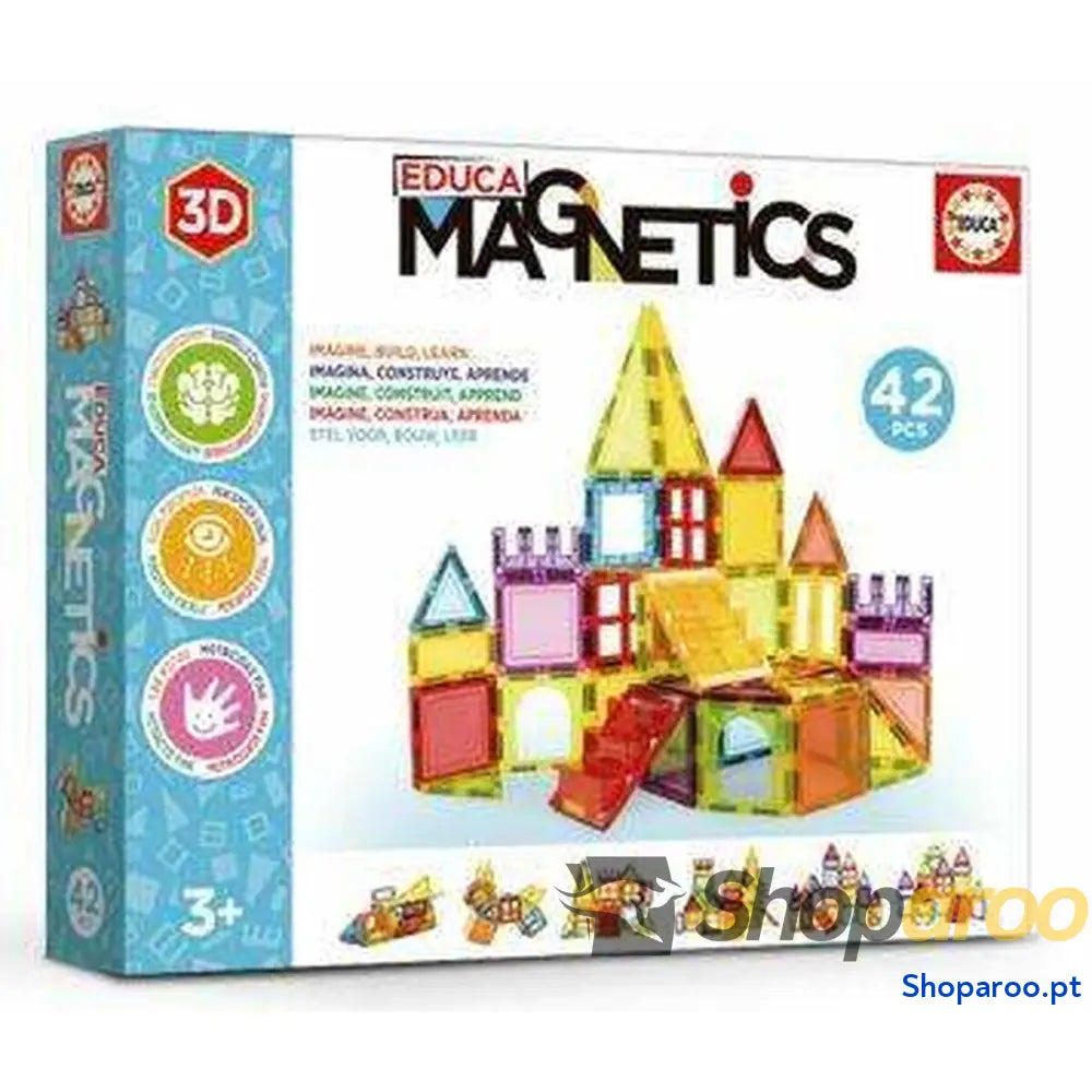 Jogo de Construção Educa Magnetics Magnético 42 Peças