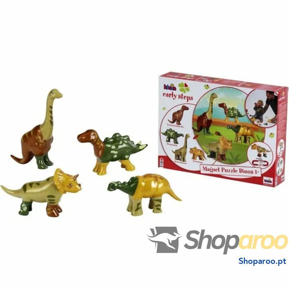 Jogo de Construção Klein Magnet Dino Puzzle Multicolor
