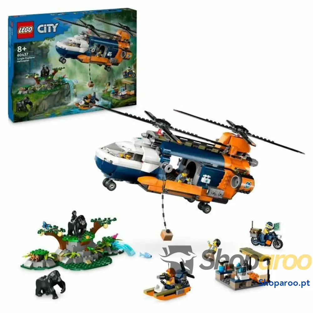 Jogo de Construção Lego 60437 Jungle Explorer Helicopter Base Camp Multicolor
