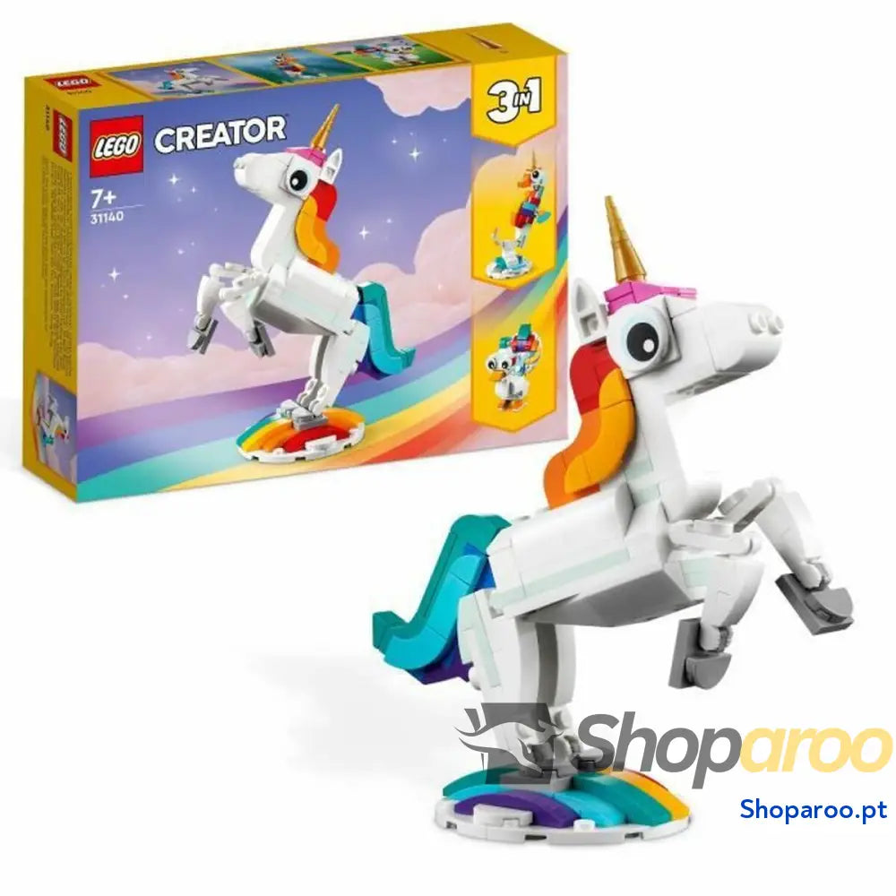 Jogo de Construção Lego  Creator 3-in-1 31140 The magic unicorn
