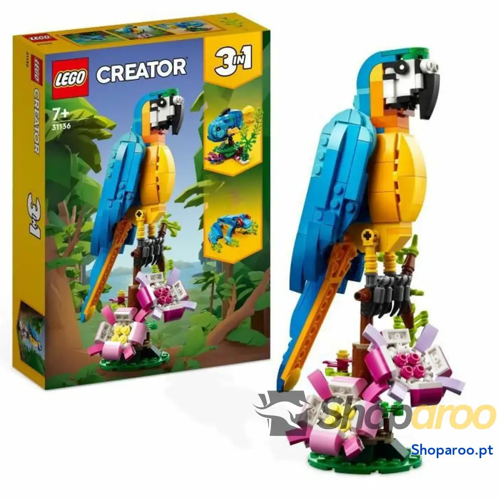 Jogo de Construção Lego Creator 31136 Exotic parrot with frog and fish 3 em 1 253 Peças
