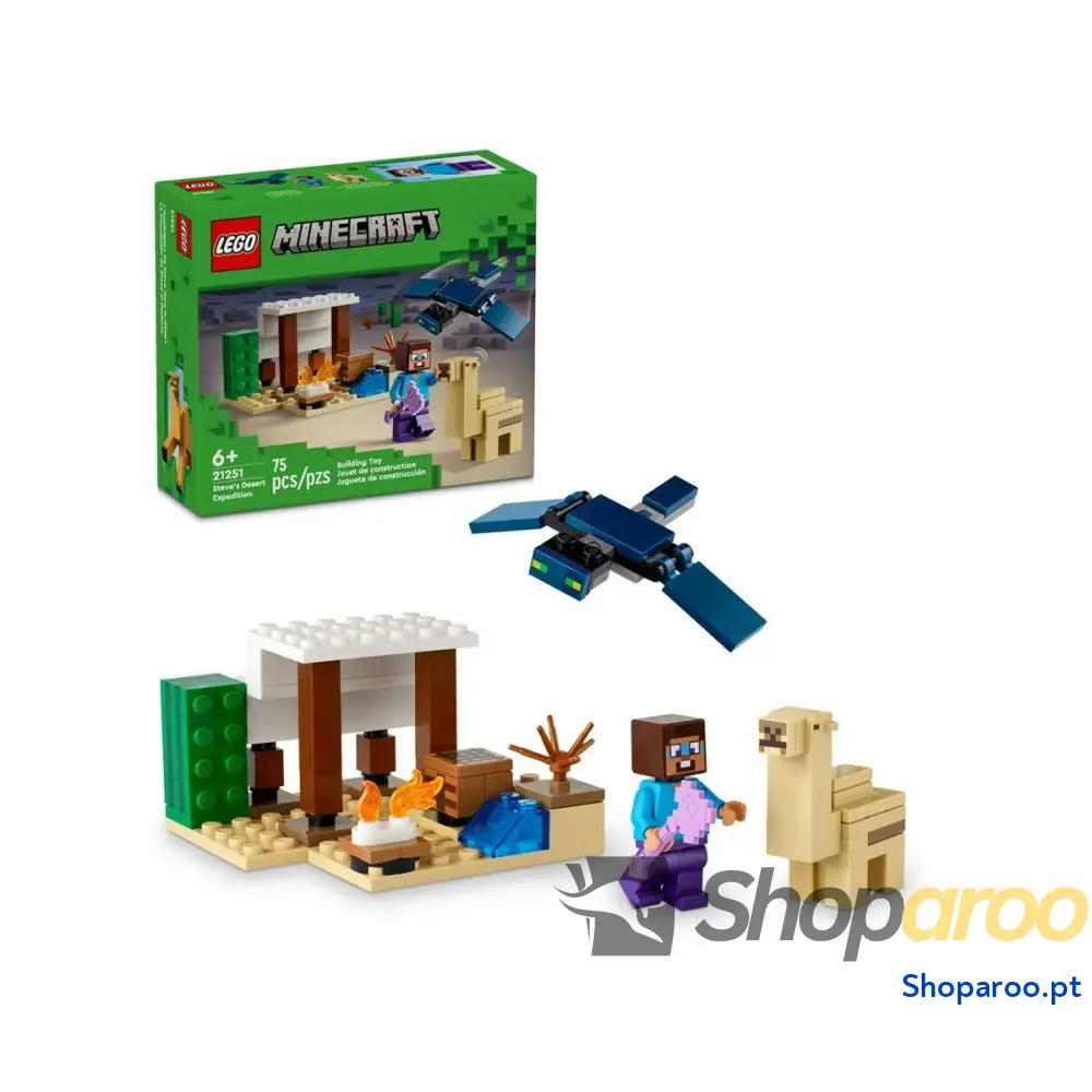 Jogo de Construção Lego La Expedición al Desierto de Steve Multicolor 75 Peças