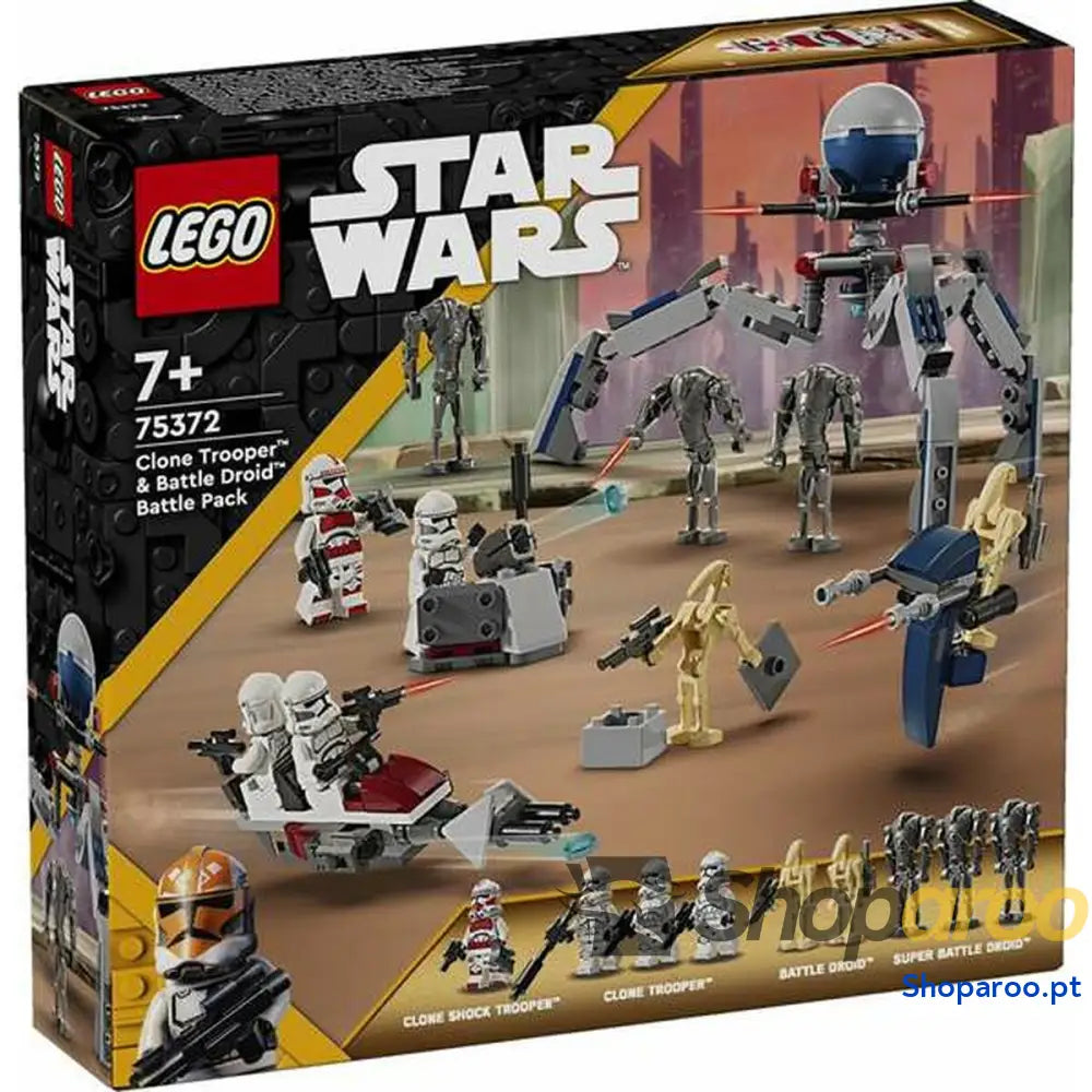 Jogo de Construção Lego Star Wars 75372 Clone Trooper & Battle Droid Multicolor