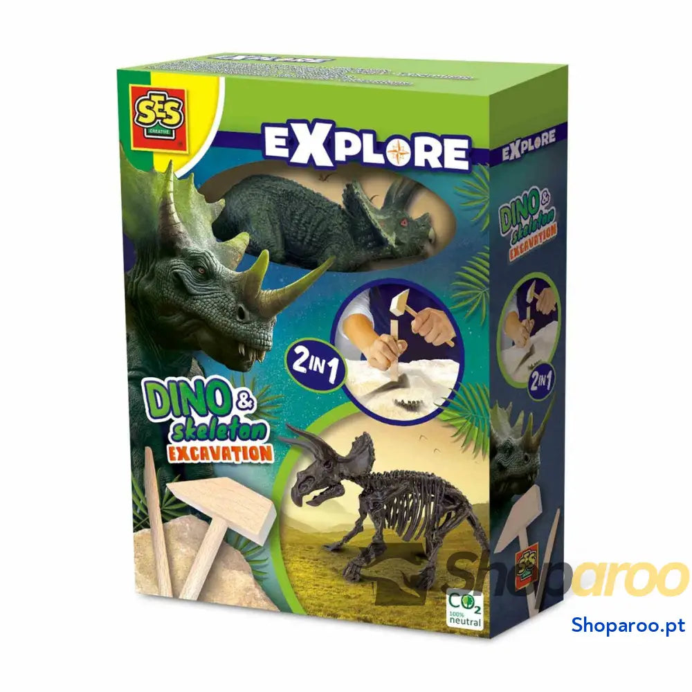 Jogo de Escavação SES Creative Triceratops