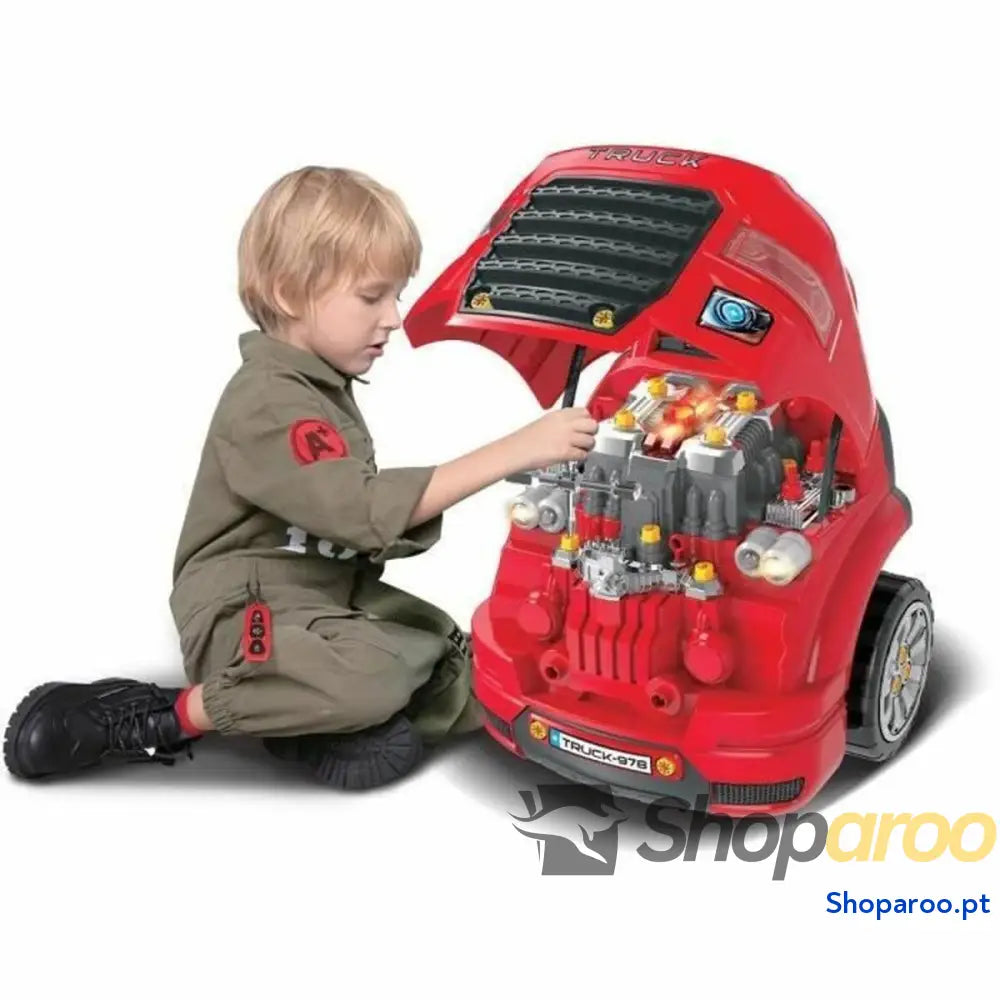 Jogo de ferramentas para crianças Buddy Toys 47 x 40 x 39 cm Oficina Móvel 61 Peças
