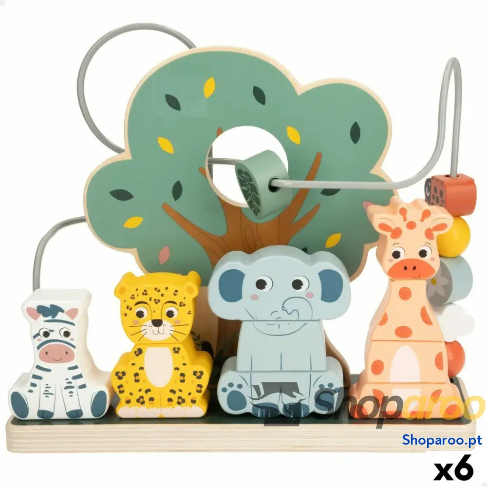 Jogo de Habilidade para Bebé Woomax animais 25 x 22 x 10 cm (6 Unidades)