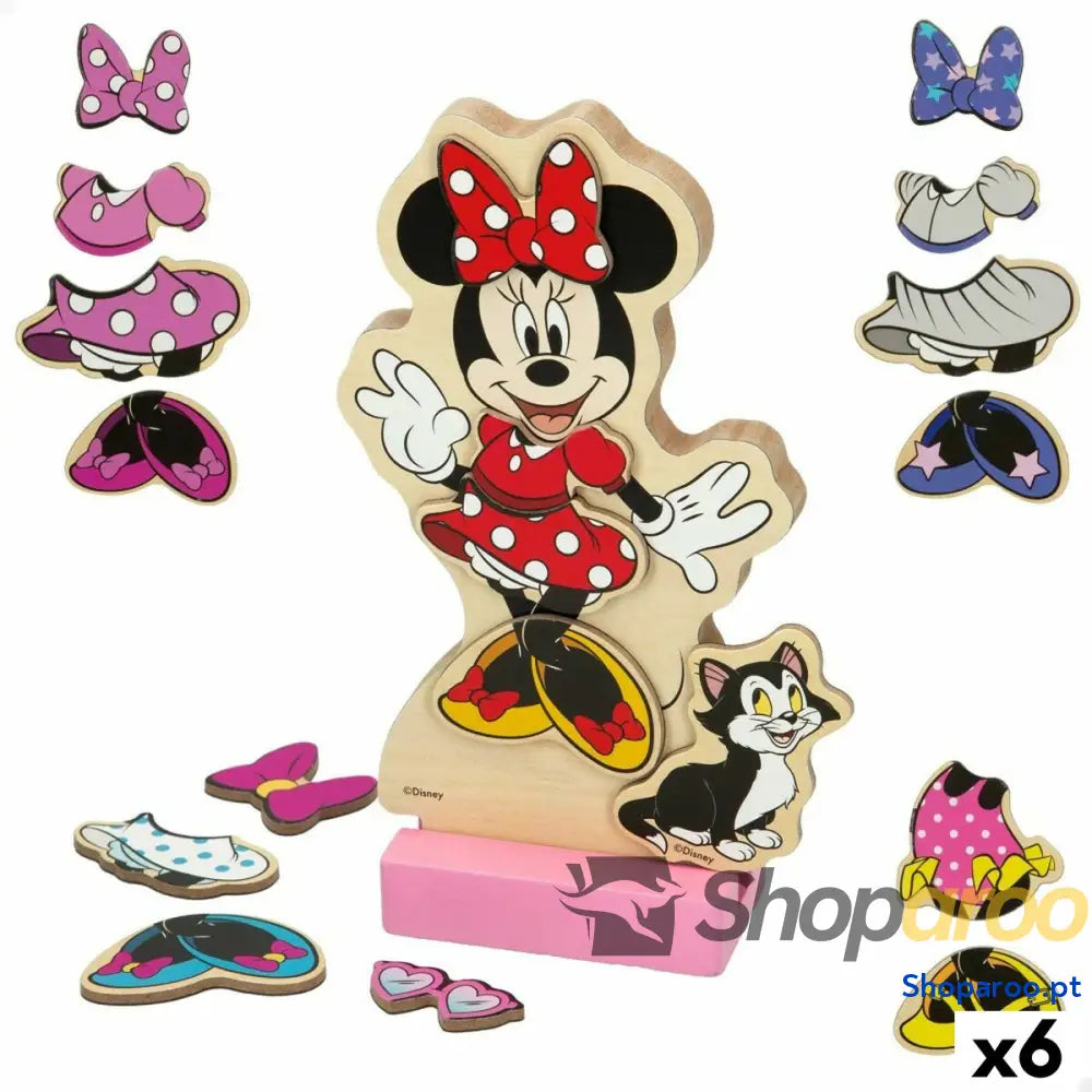Jogo de madeira Disney Minnie Mouse