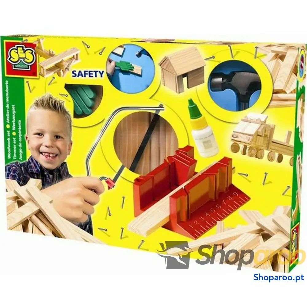 Jogo de madeira SES Creative  Joinery workshop Madeira (29 Peças) (1 Peça)