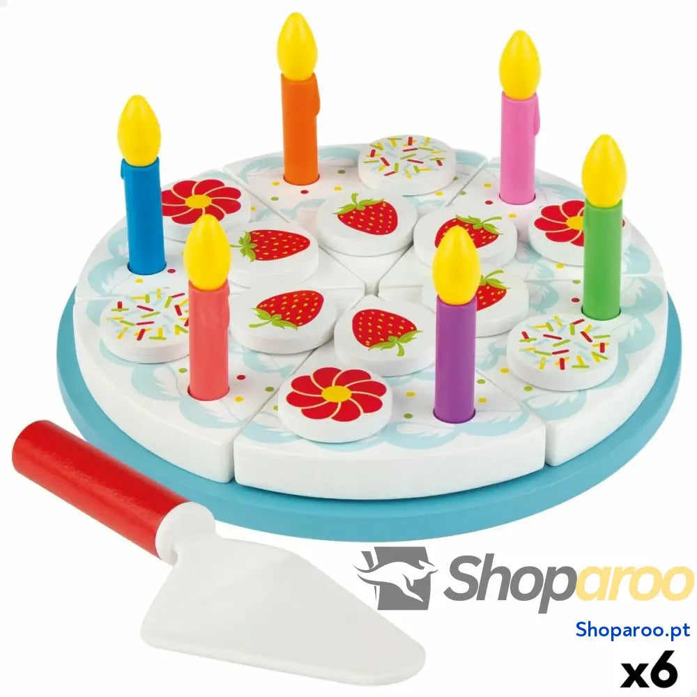 Jogo de madeira Woomax Tarta 26 Peças (6 Unidades)