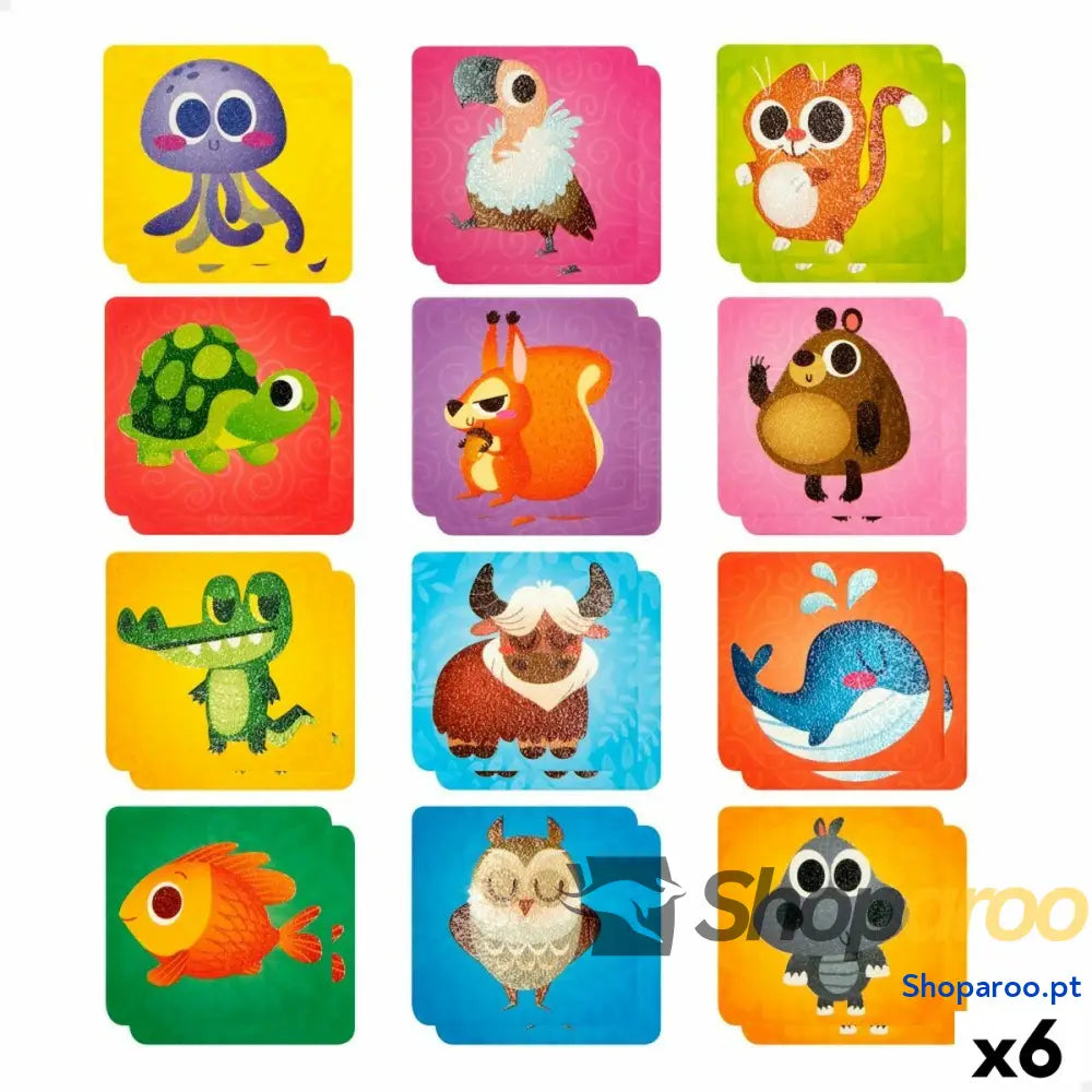 Jogo de Memória Lisciani Giochi Puzzle Infantil Tátil 24 Peças