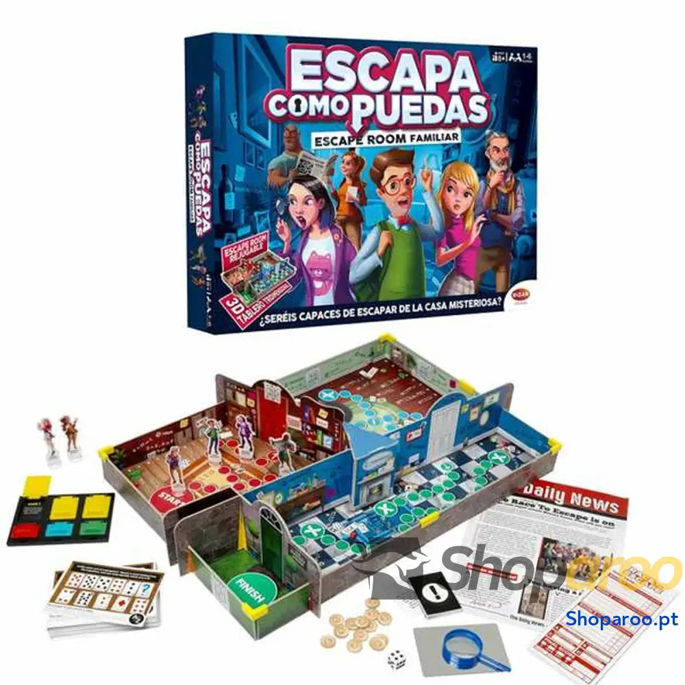 Jogo de Mesa Bizak Escapa como puedas - Escape Room Familiar ES