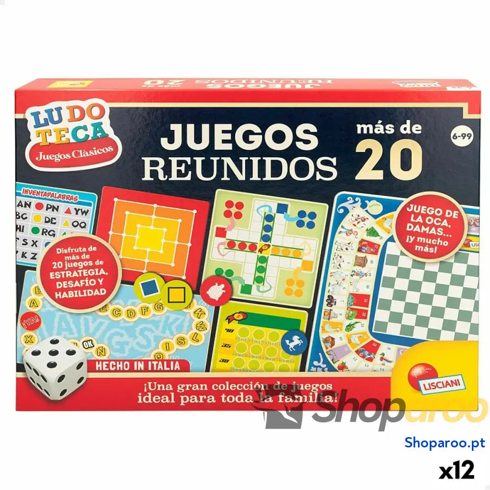 Jogo de Mesa Lisciani Giochi Juegos reunidos 40 x 0,1 x 33 cm ES (12 Unidades)