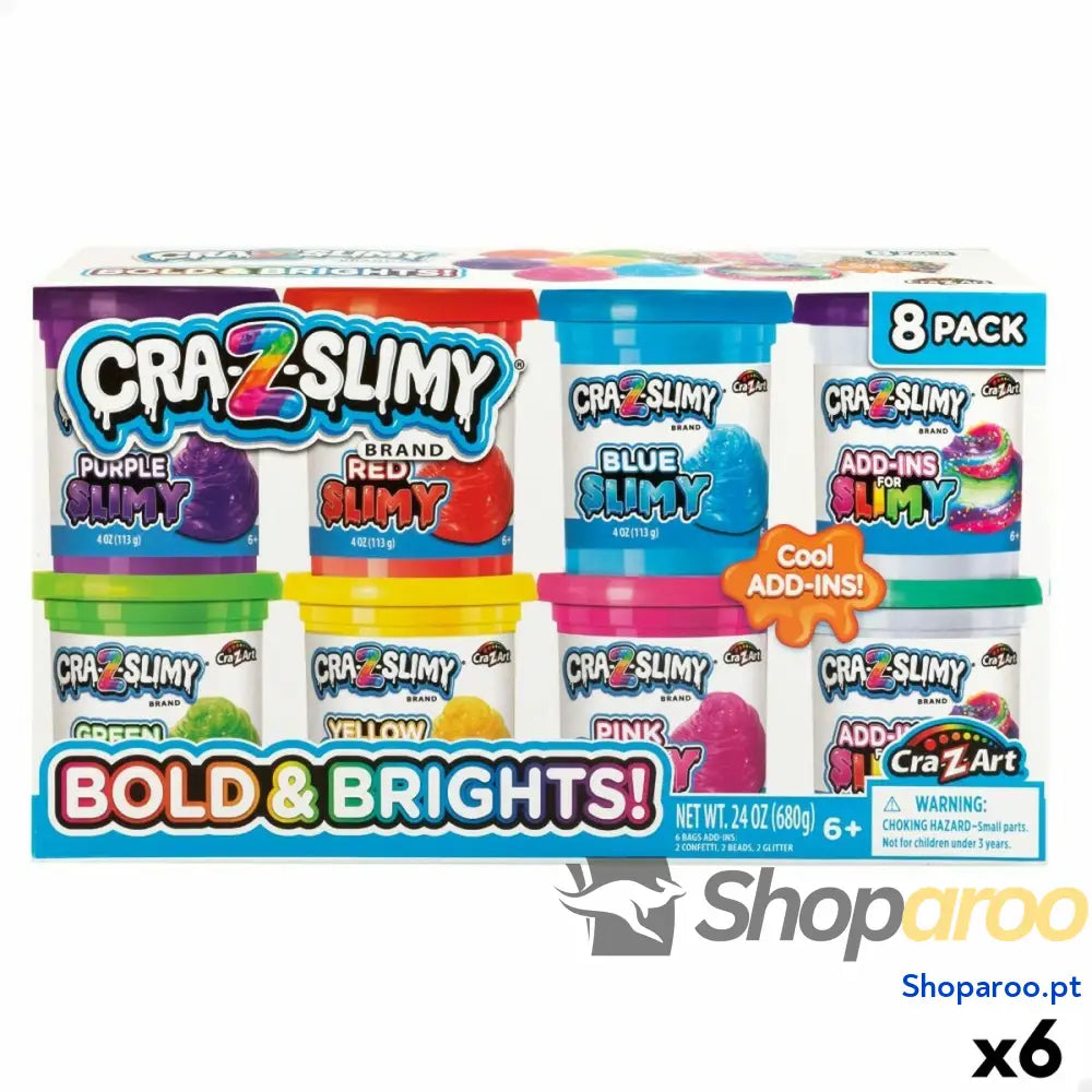 Jogo de Plasticina Cra-Z-Art Bold&Brights (6 Unidades) Slime