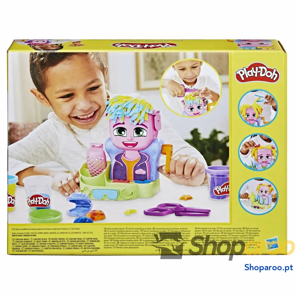 Jogo de Plasticina Hasbro Playdoh Acessórios 6 Botes Cabeleireiro