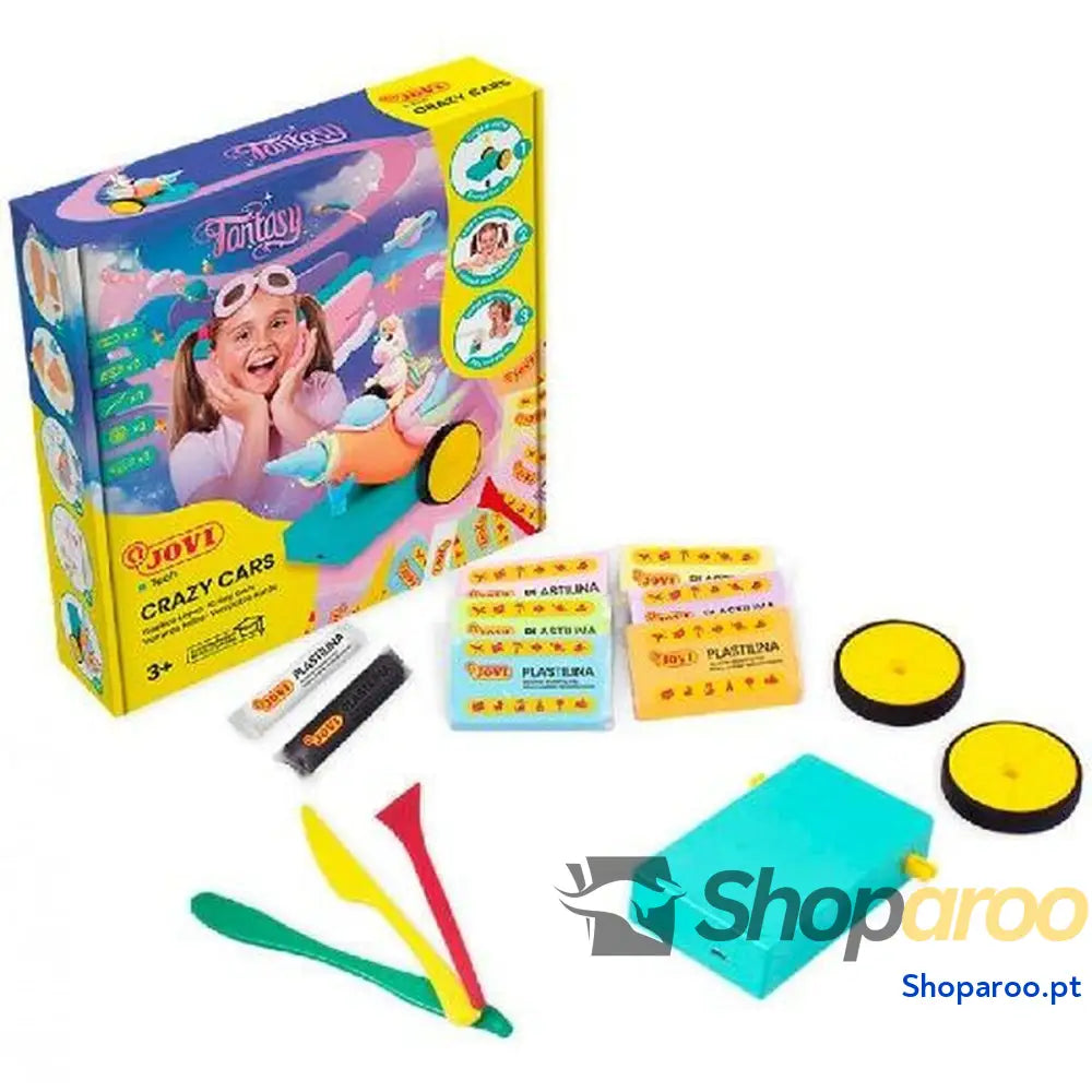 Jogo de Plasticina Jovi Crazy Cars Fantasy Multicolor (1 Peça)