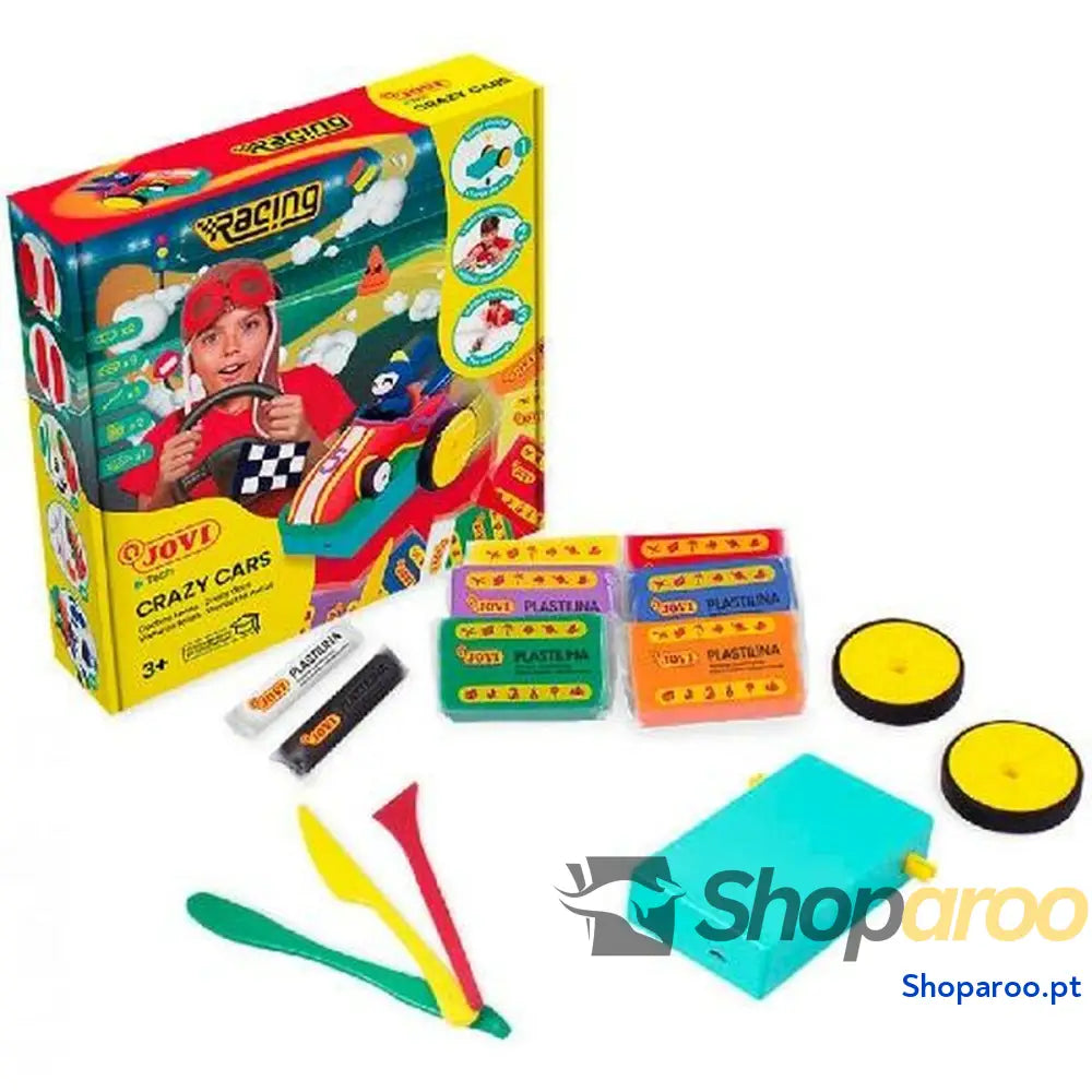 Jogo de Plasticina Jovi Crazy Cars Racing Multicolor (1 Peça)