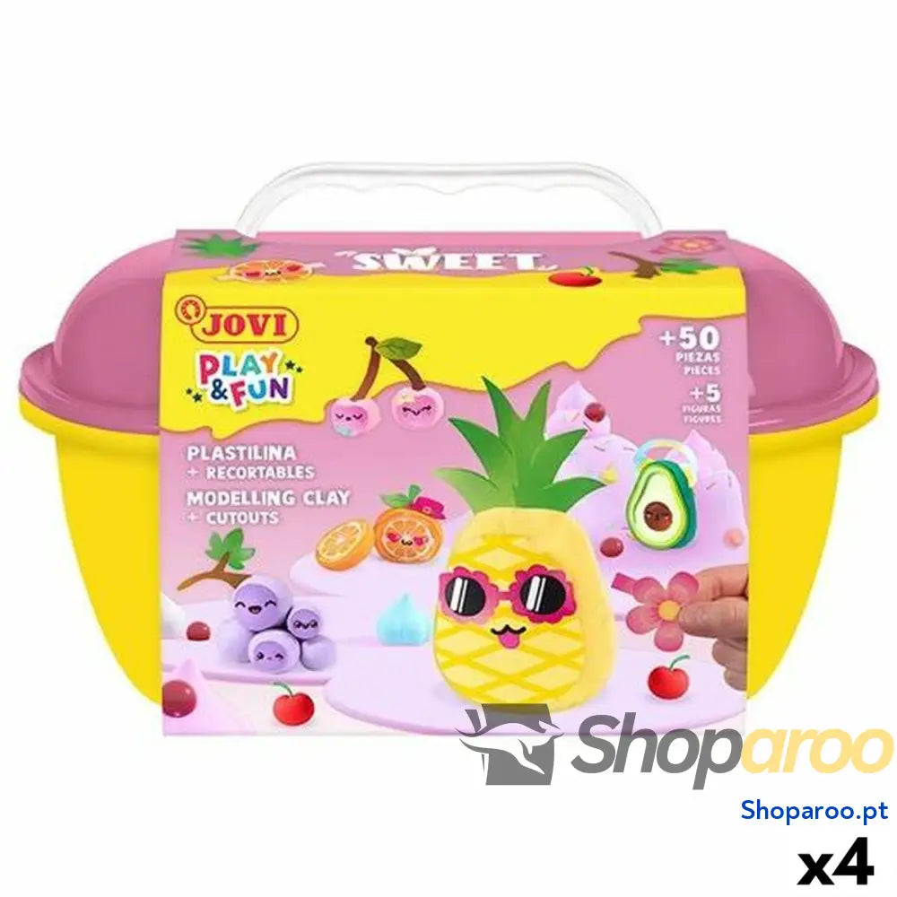 Jogo de Plasticina Jovi PLAY&FUN SWEET Multicolor (4 Unidades)