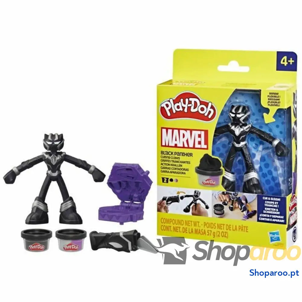 Jogo de Plasticina Play-Doh Black Panther garras afiladas noir