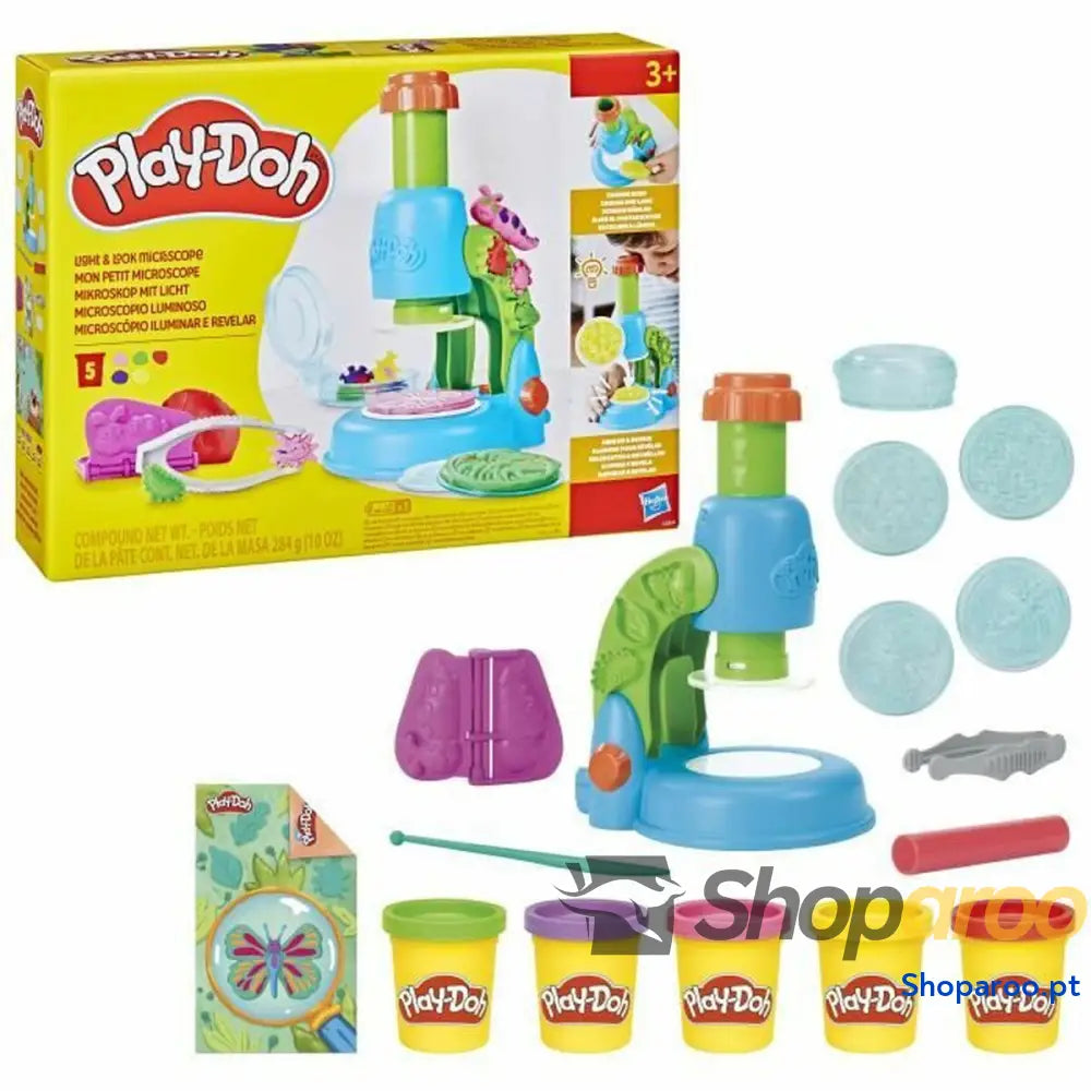 Jogo de Plasticina Play-Doh Mi Pequeño Microscopio Amarelo
