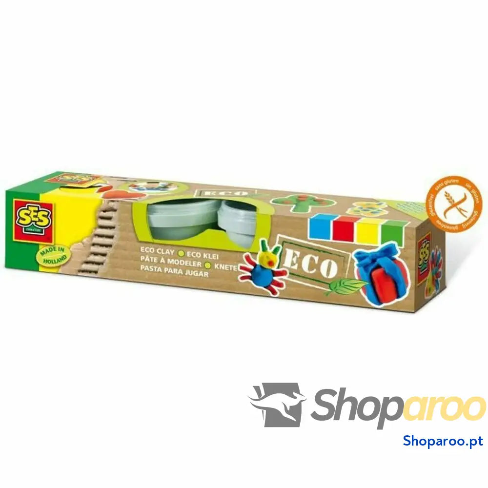Jogo de Plasticina SES Creative Eco 4 cores