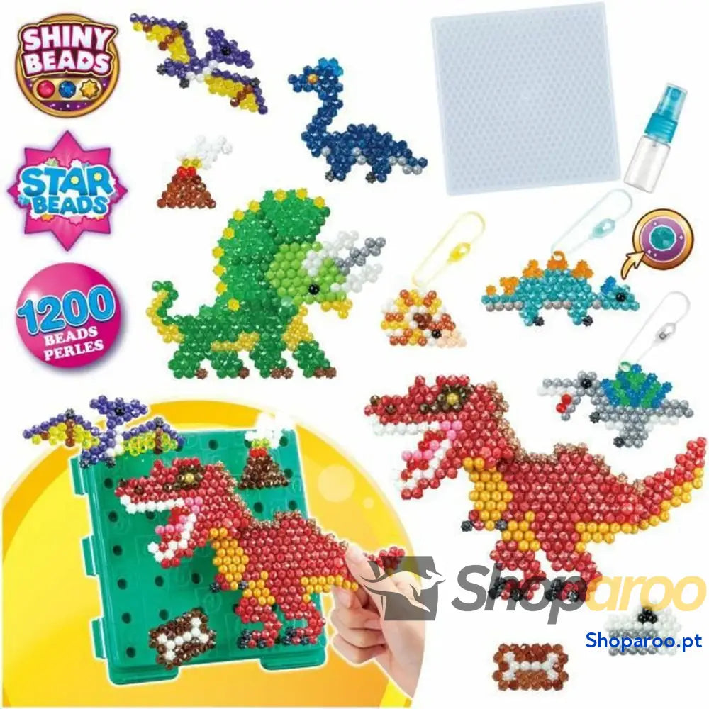 Jogo de Trabalhos Manuais Aquabeads The land of dinosaurs Multicolor
