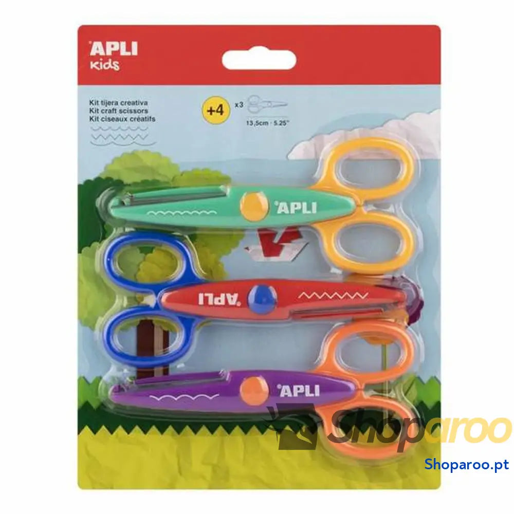 Jogo de Trabalhos Manuais com Papel Apli Conjunto de tesouras Multicolor 13,5 cm