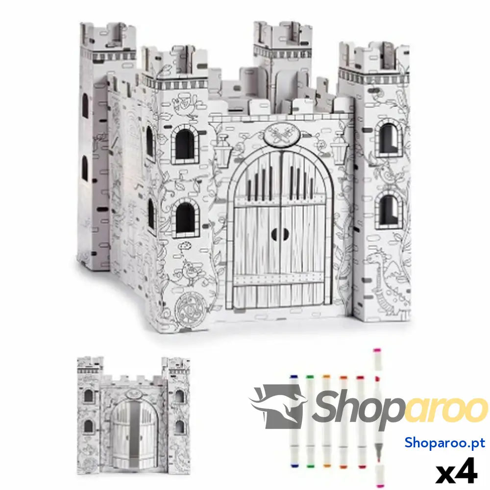 Jogo de Trabalhos Manuais com Papel Pincello CV20983 Castelo (4 Unidades)
