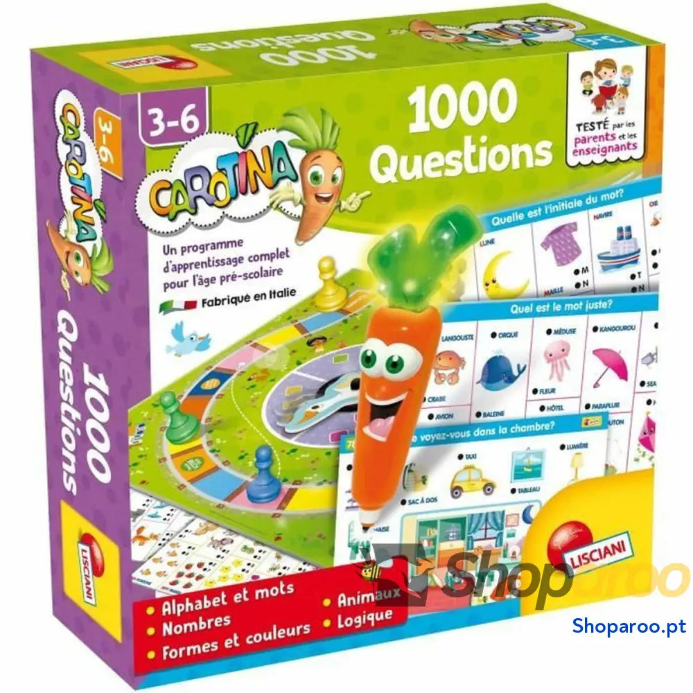 Jogo Educação Infantil Lisciani Giochi Carotina 1000 Questions