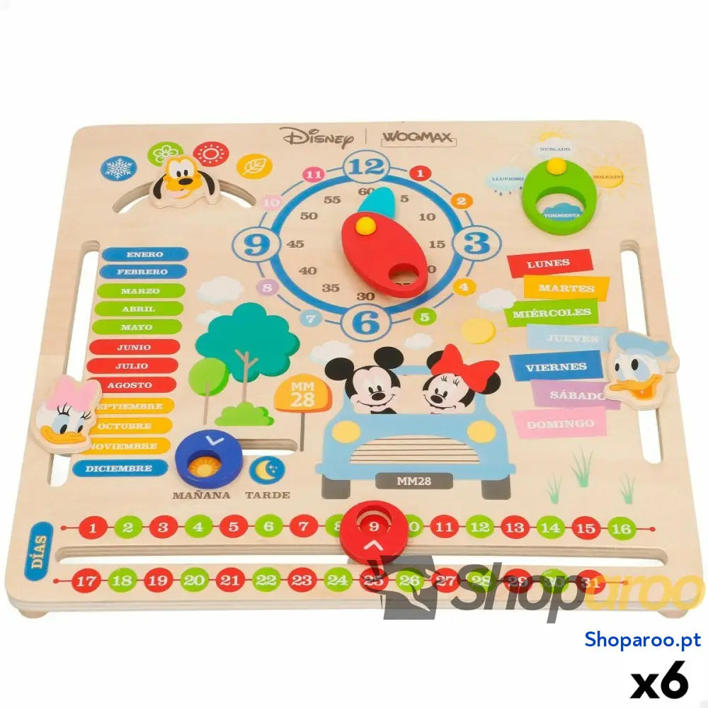 Jogo Educativo Disney Calendário 30 x 3,5 x 30 cm (6 Unidades)