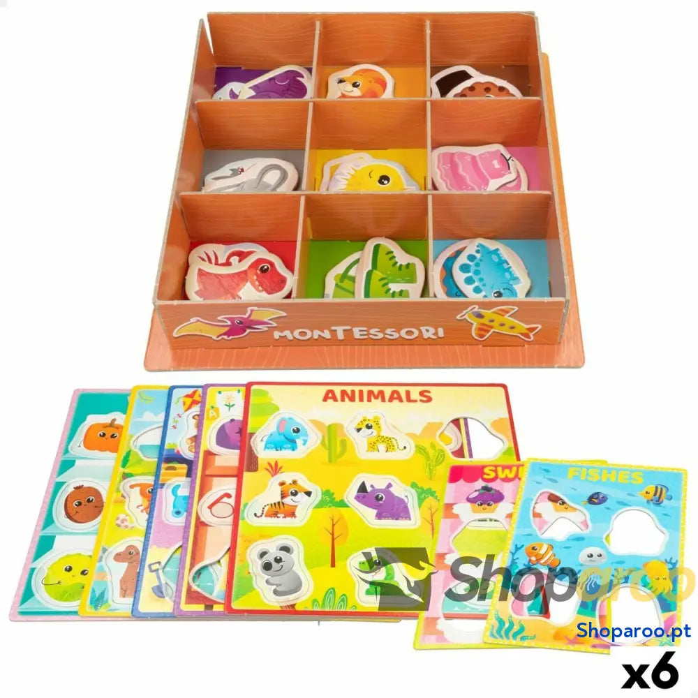 Jogo Educativo Lisciani Giochi 26 x 6 x 26 cm Cores Método Montessori 61 Peças (6 Unidades)