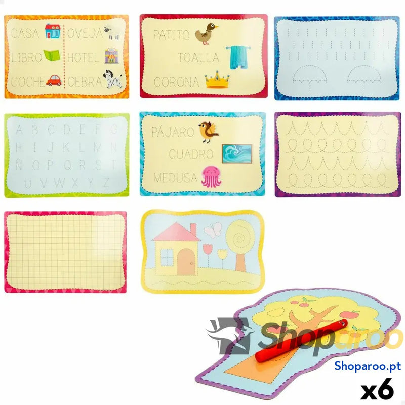 Jogo Educativo Lisciani Giochi Montessori Caligrafia (6 Unidades)
