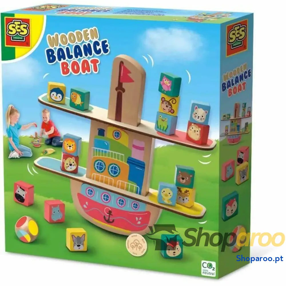 Jogo Educativo SES Creative Wooden balance boat