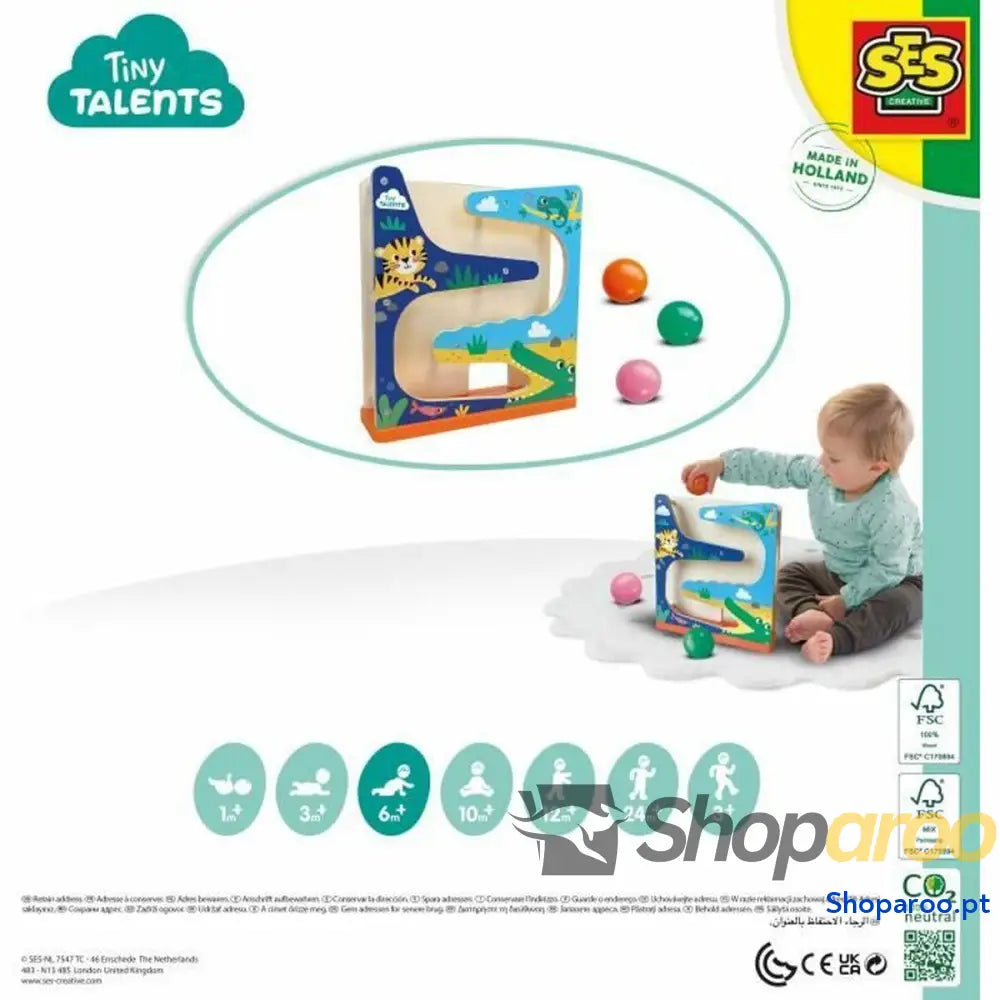 Jogo Educativo SES Creative Wooden ball circuit