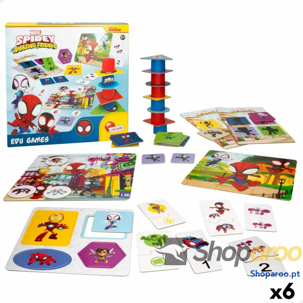 Jogo Educativo Spidey 24,5 x 0,2 x 24,5 cm (6 Unidades) 10 em 1