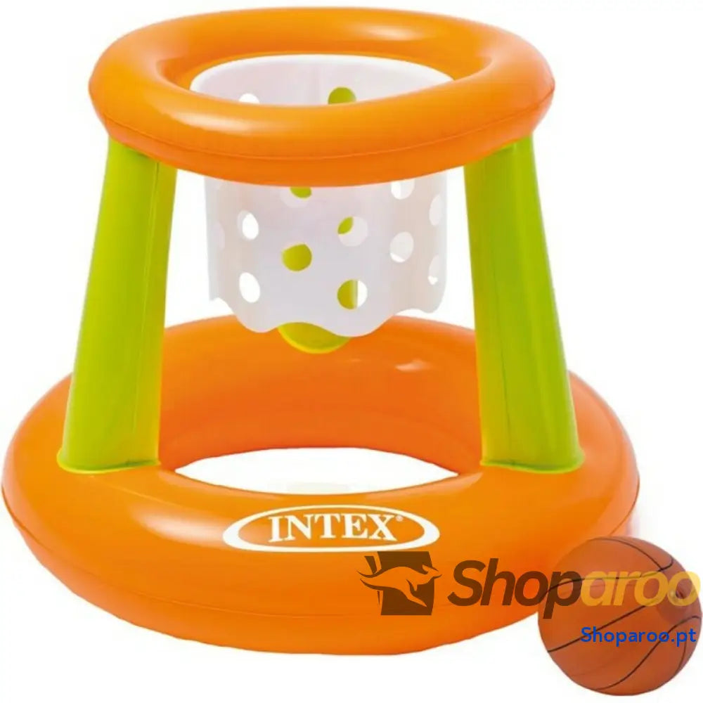 Jogo Insuflável Intex Laranja Verde Cesto de Basquetebol 67 x 55 cm