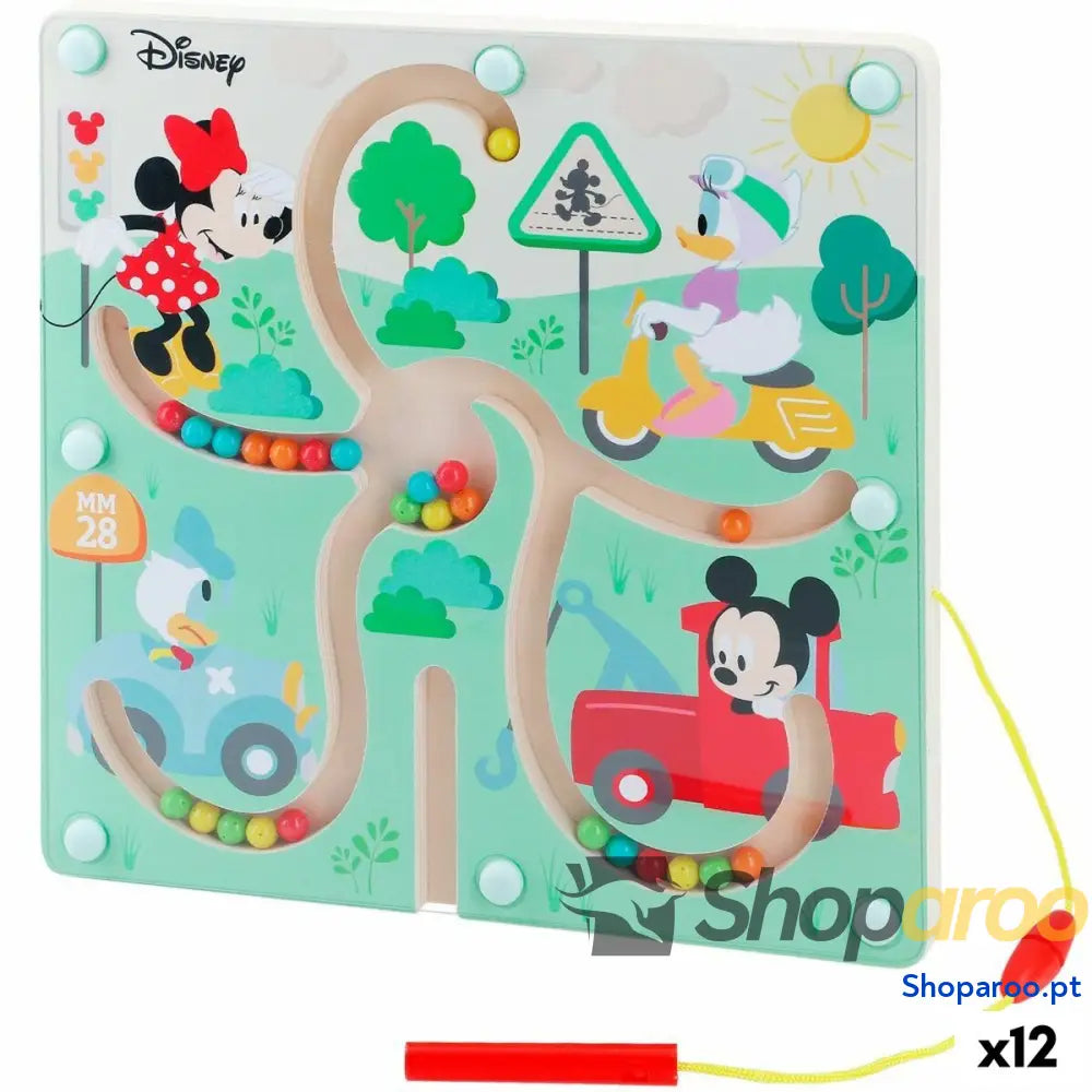 Jogo Labirinto Disney Madeira 22,5 x 1,5 x 22,5 cm