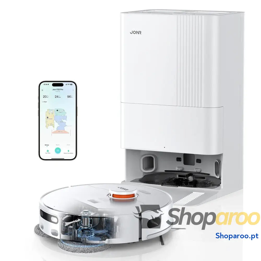 JONR Robot Vacuum P20 Pro Limpeza Automática Casa e Jardim